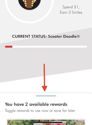 Where can I view my Smiles, rewards and gift card balance? – Scooter's